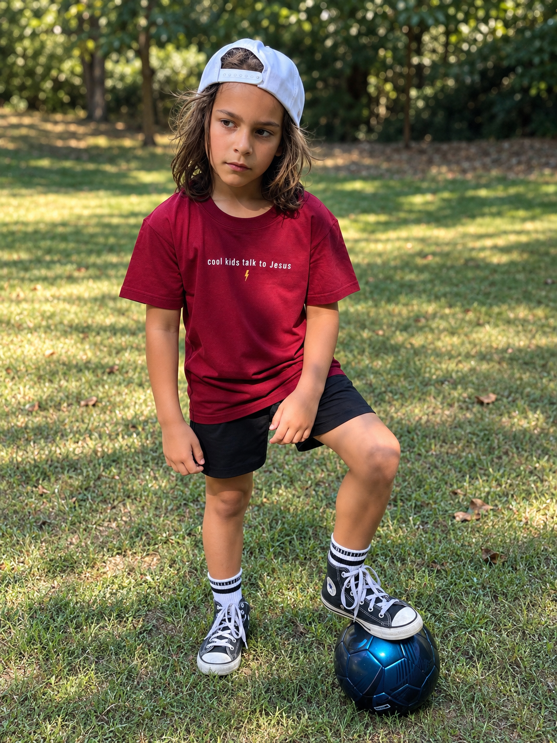 cool kids talk to Jesus kids tee