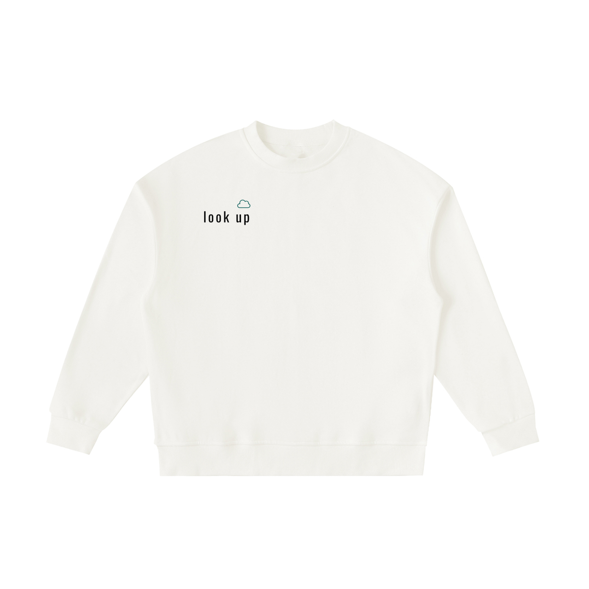 look up loose fit crewneck sweatshirt