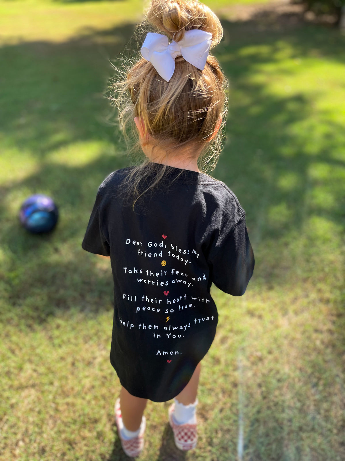 pray more. fear less. kids tee