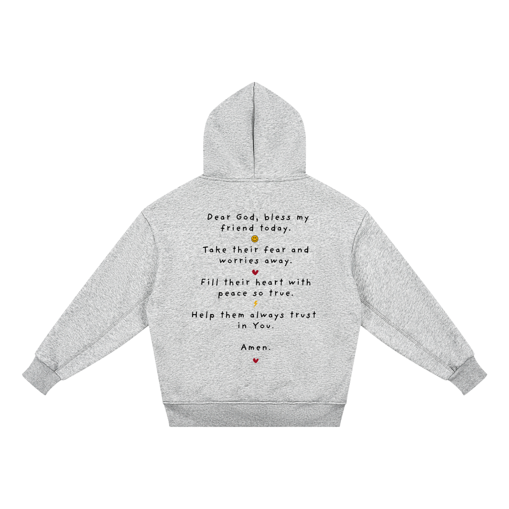pray more. fear less. oversized hoodie