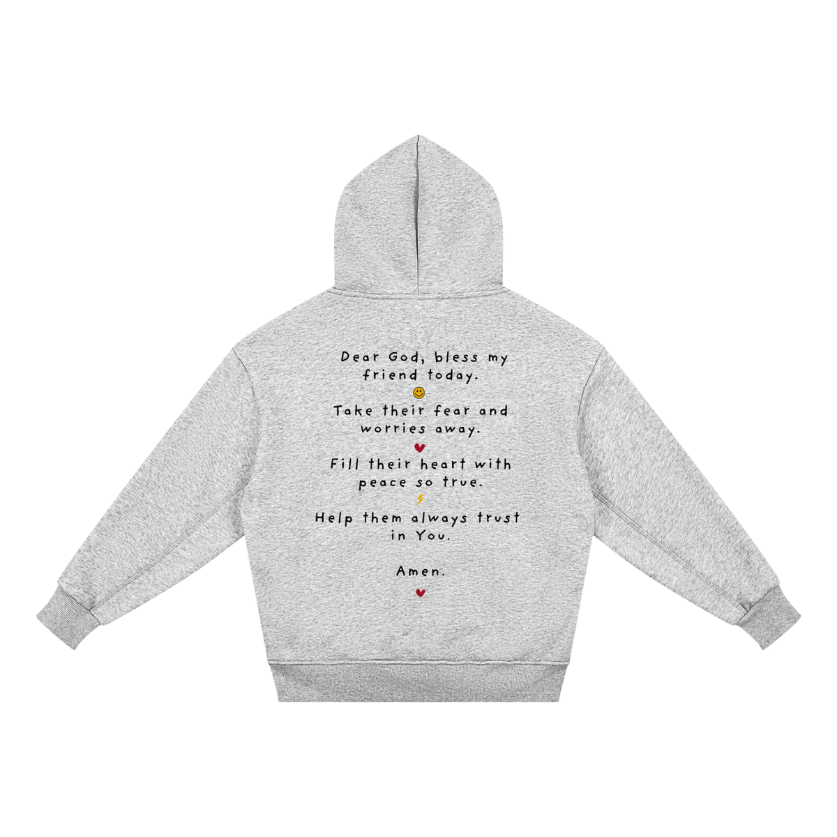 pray more. fear less. oversized hoodie