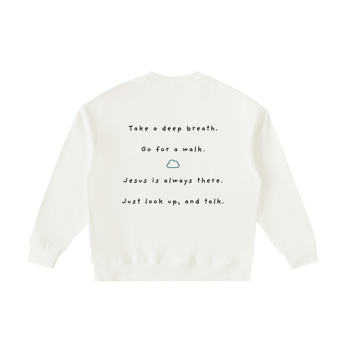 look up loose fit crewneck sweatshirt