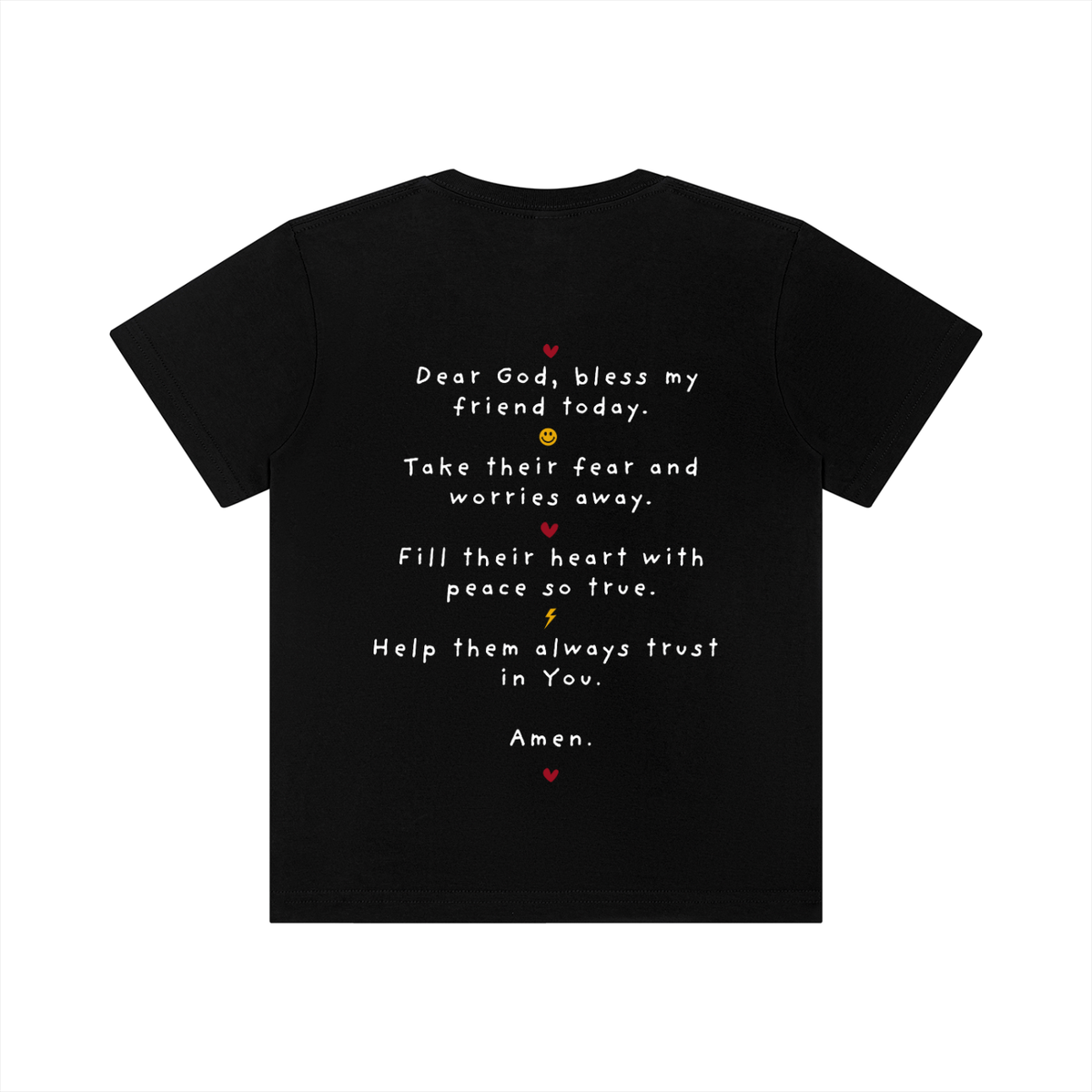 pray more. fear less. kids tee
